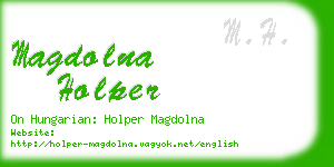 magdolna holper business card